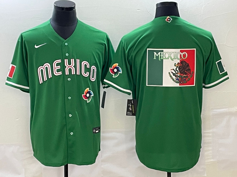 Men 2025 MLB world cup Mexico green jersey 001->more jerseys->MLB Jersey